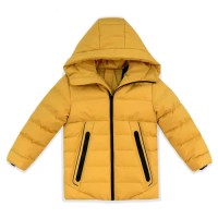 High Quality kids warm jacket Yellow Fashion Cotton Jacket kids Hood Waterproof Support Customization Boy Kid Jacket